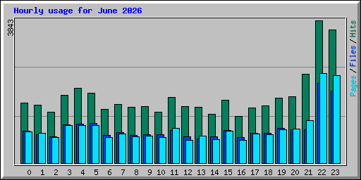 Hourly usage for June 2026
